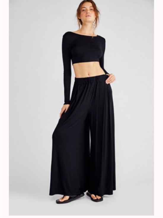 Free People Pants - Free people Alia set Wide-Leg Black Palazzo Pants
